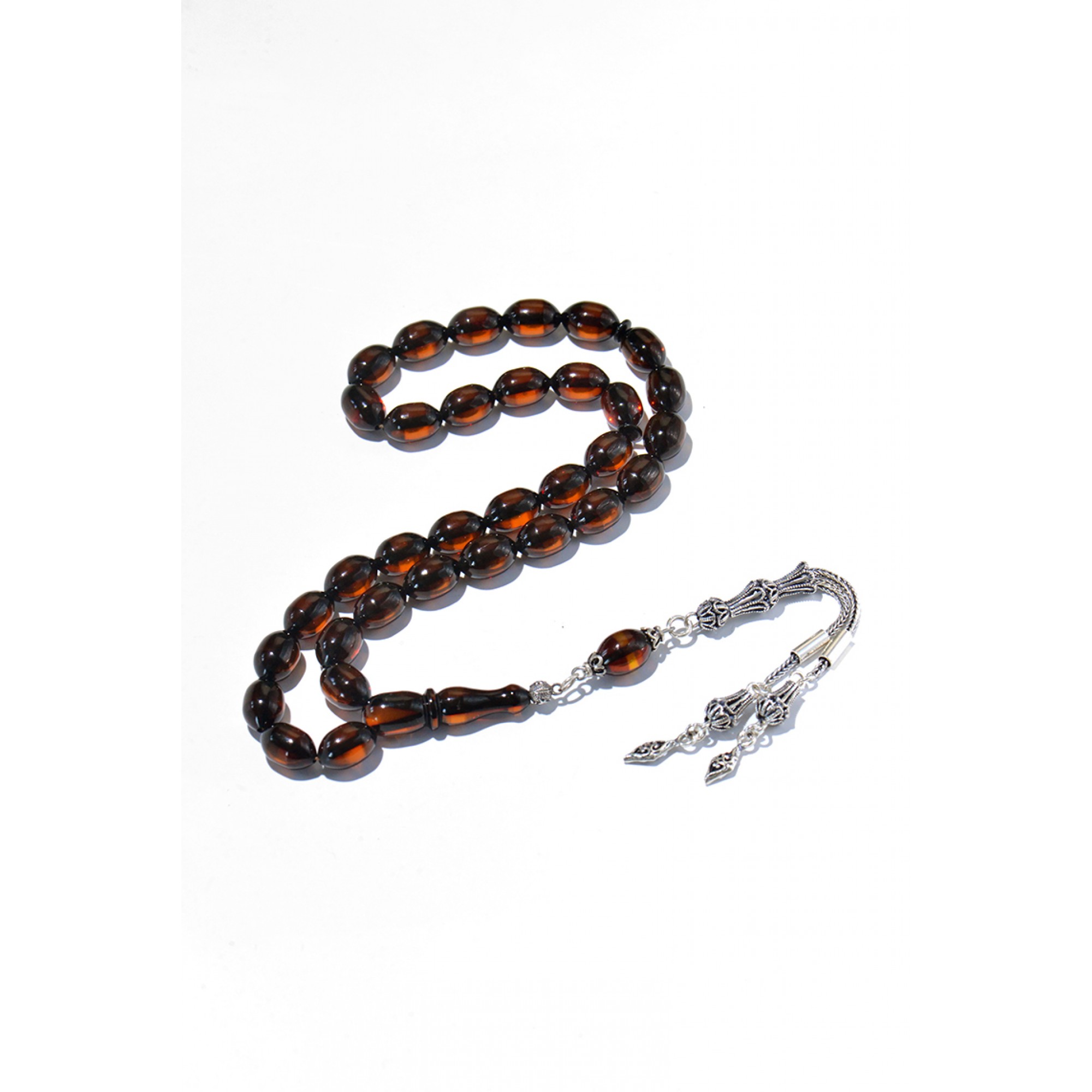 Sıkma Kehribar Tesbih