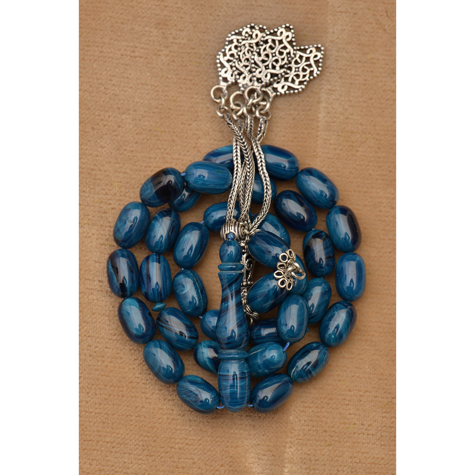 Sıkma Kehribar Tesbih