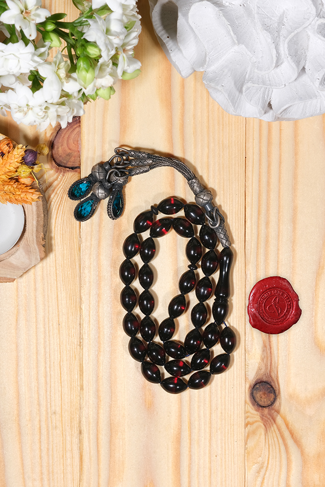 Sıkma Kehribar Tesbih