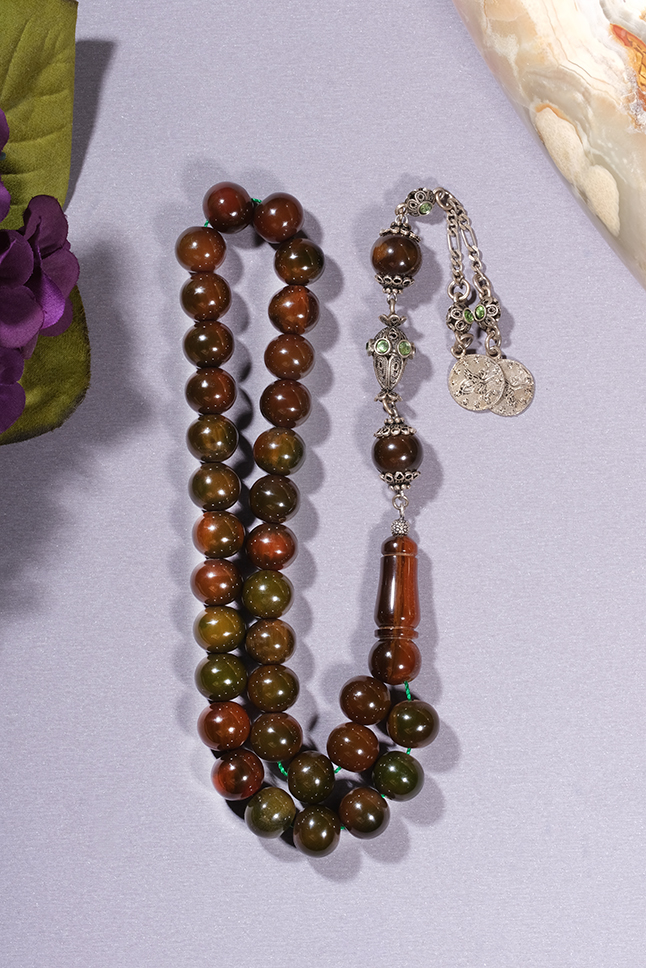 Sıkma Kehribar Tesbih