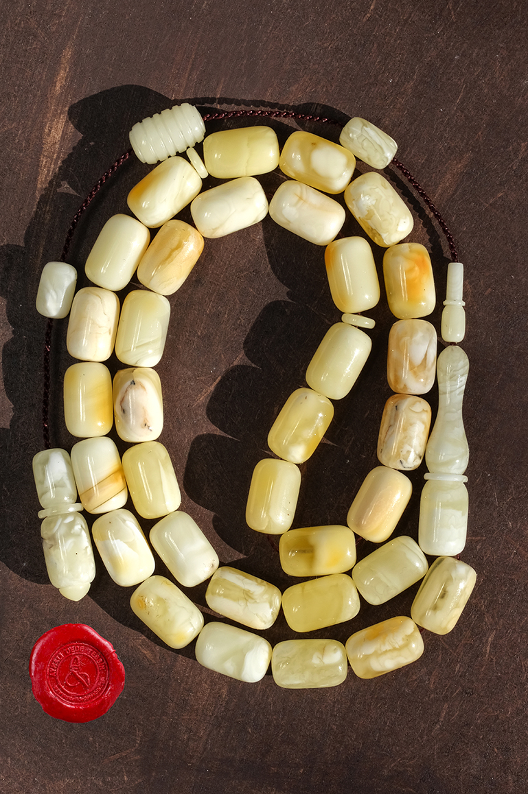 Yerli İşçilik Kapsül Kesim Seccar Damla Kehribar Tesbih